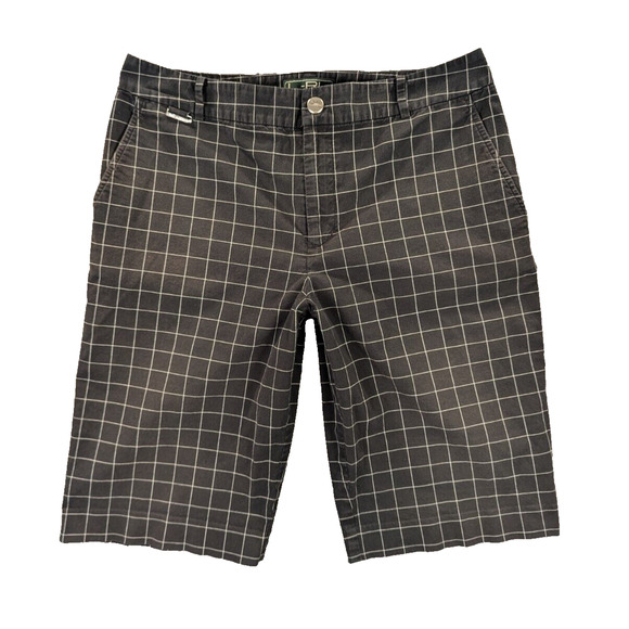 Lauren Ralph Lauren Active Shorts 8 Women's Window Pane Bermuda Cotton Blend - Picture 1 of 9
